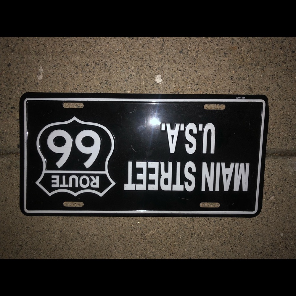 Route 66 license plate cover